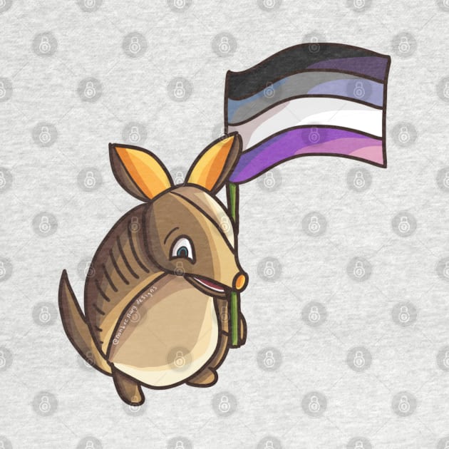 Asexual Pride Armadillo by nonbeenarydesigns